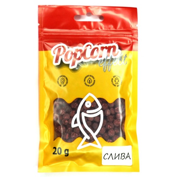 Воздушное тесто наживка, пылящее, Start Fishing Pop Corn Effect, Слива, 7мм, 20г